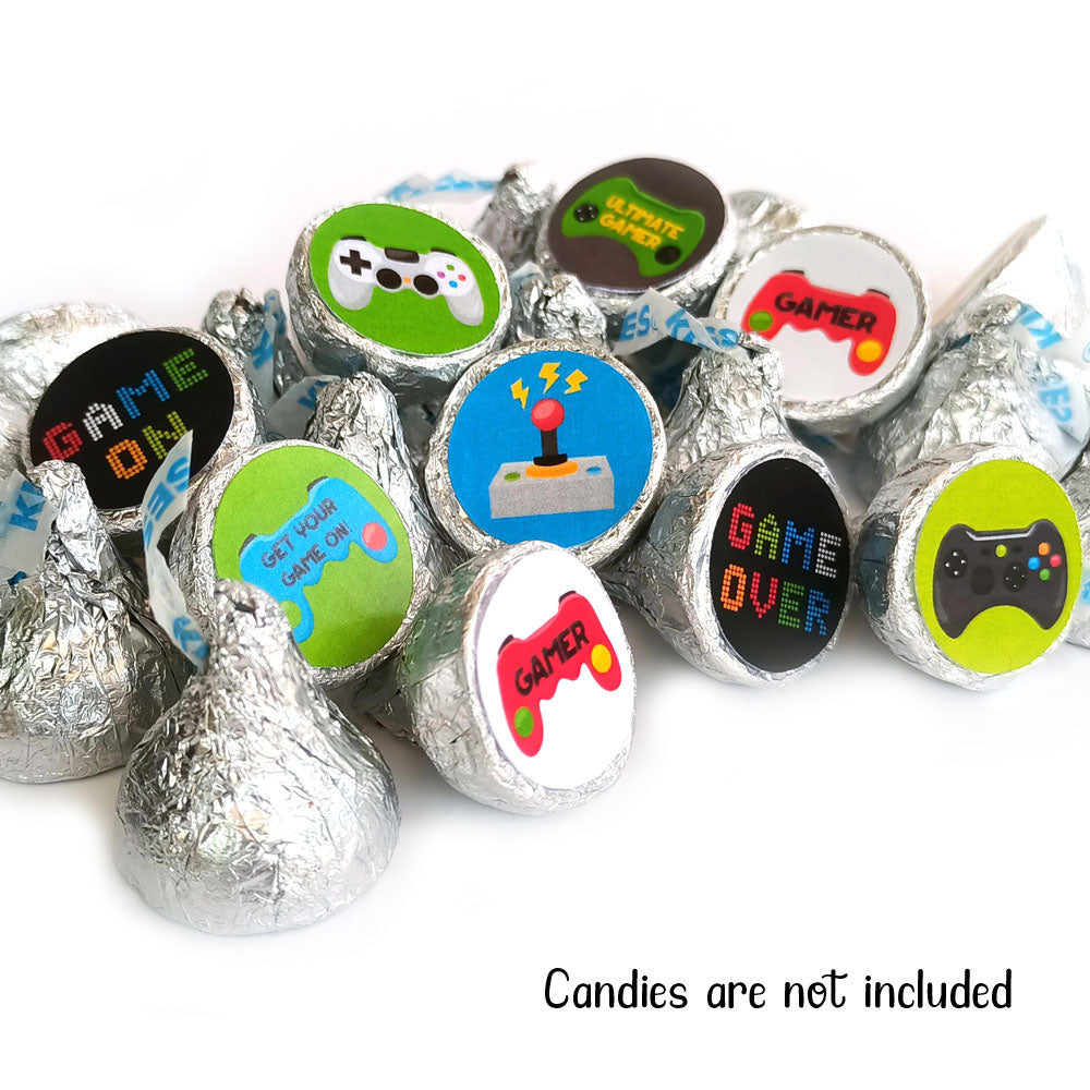 Video Games Sticker Labels for Hershey's Kisses Chocolates - Set of 240