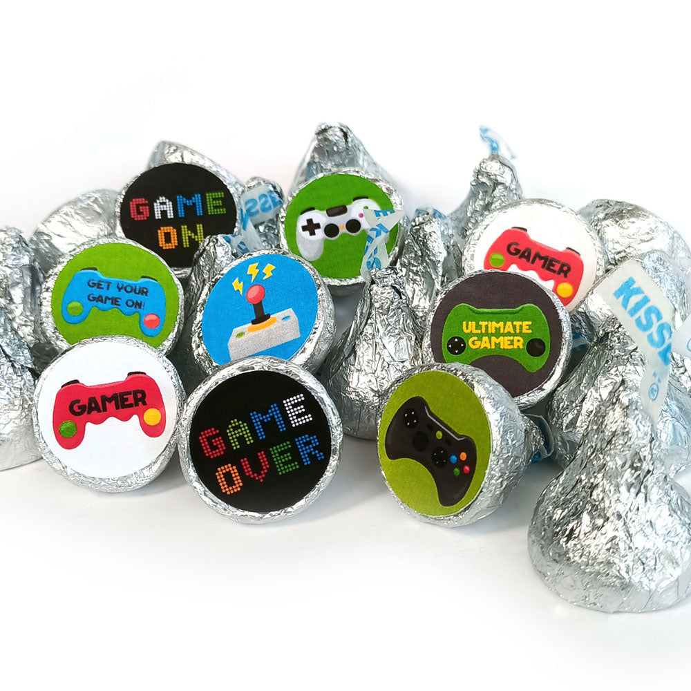 Video Games Sticker Labels for Hershey's Kisses Chocolates - Set of 240